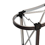 Close up of the modular frame and magnetic rails 