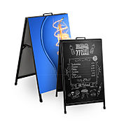 Small Chalkboard and Large Printed Metro A-Frame Sandwich boards