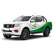 Ute with Arrow logo and green swoosh partial wrap