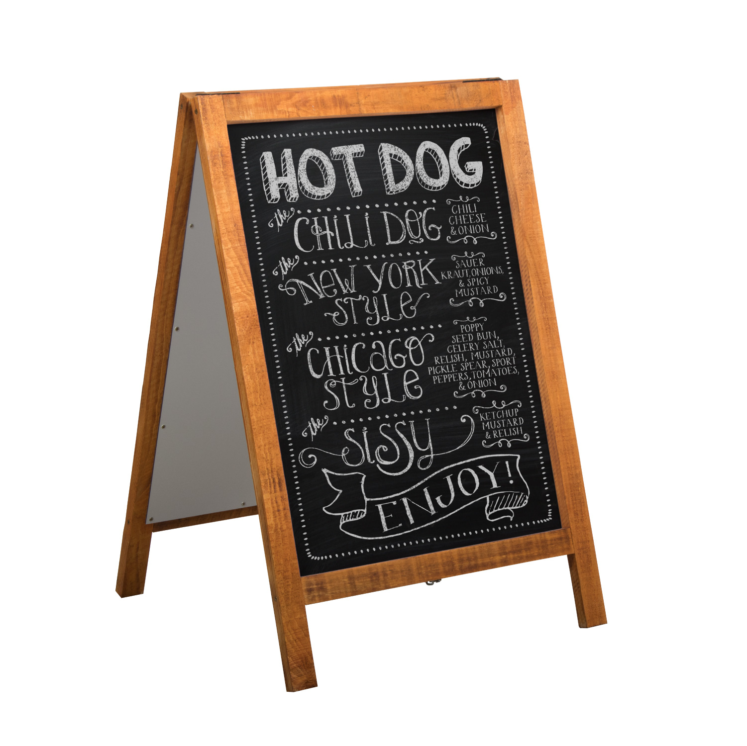 Timber Sandwich Chalkboard Footpath Signs New Zealand